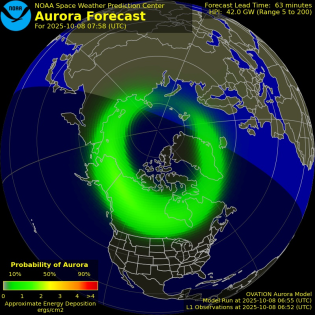 Current Northern hemispheric power input map
