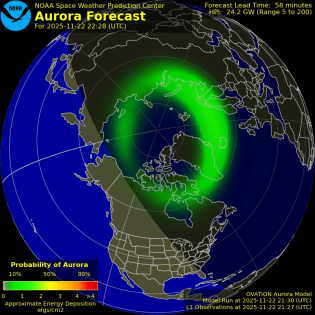 Current Northern hemispheric power input map