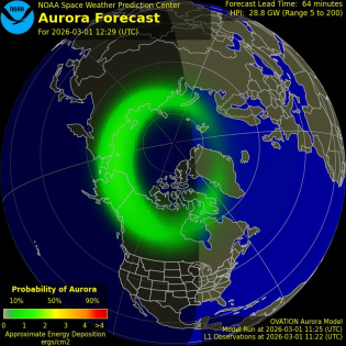 Current Northern hemispheric power input map